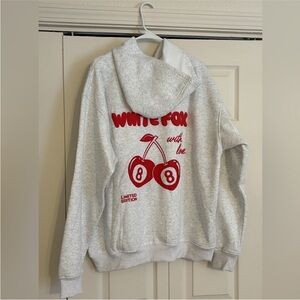 Like New Limited Edition White Fox With Love Hoodie